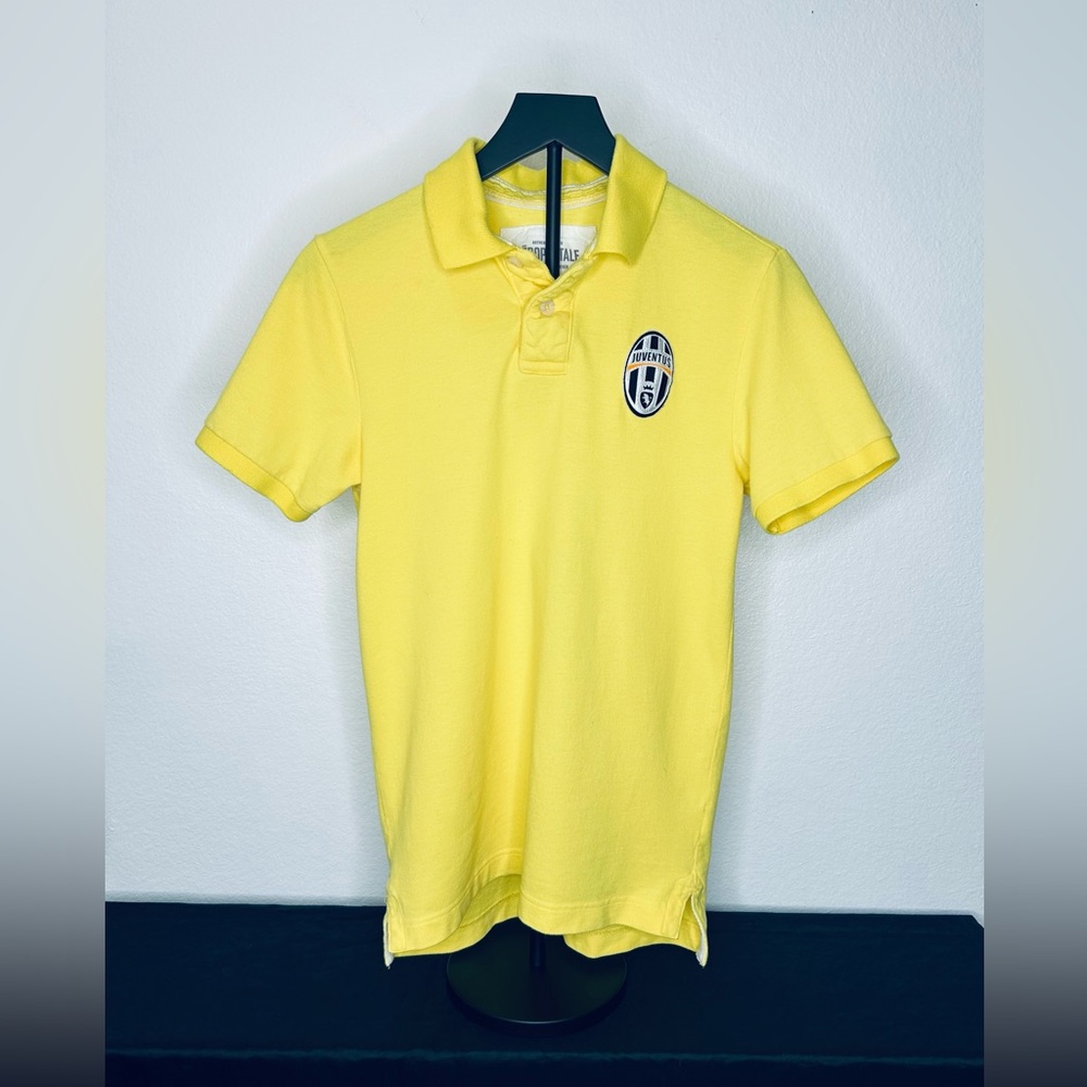 Aeropostale Bright Yellow Polo with Juventus Patch